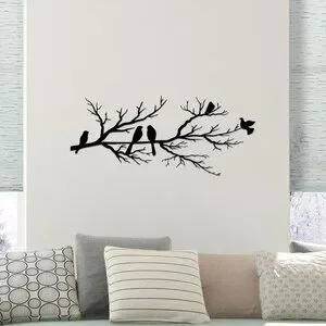 Accents | New Metal Birds Wall Art Vivid Birds On Branch Hanging ...